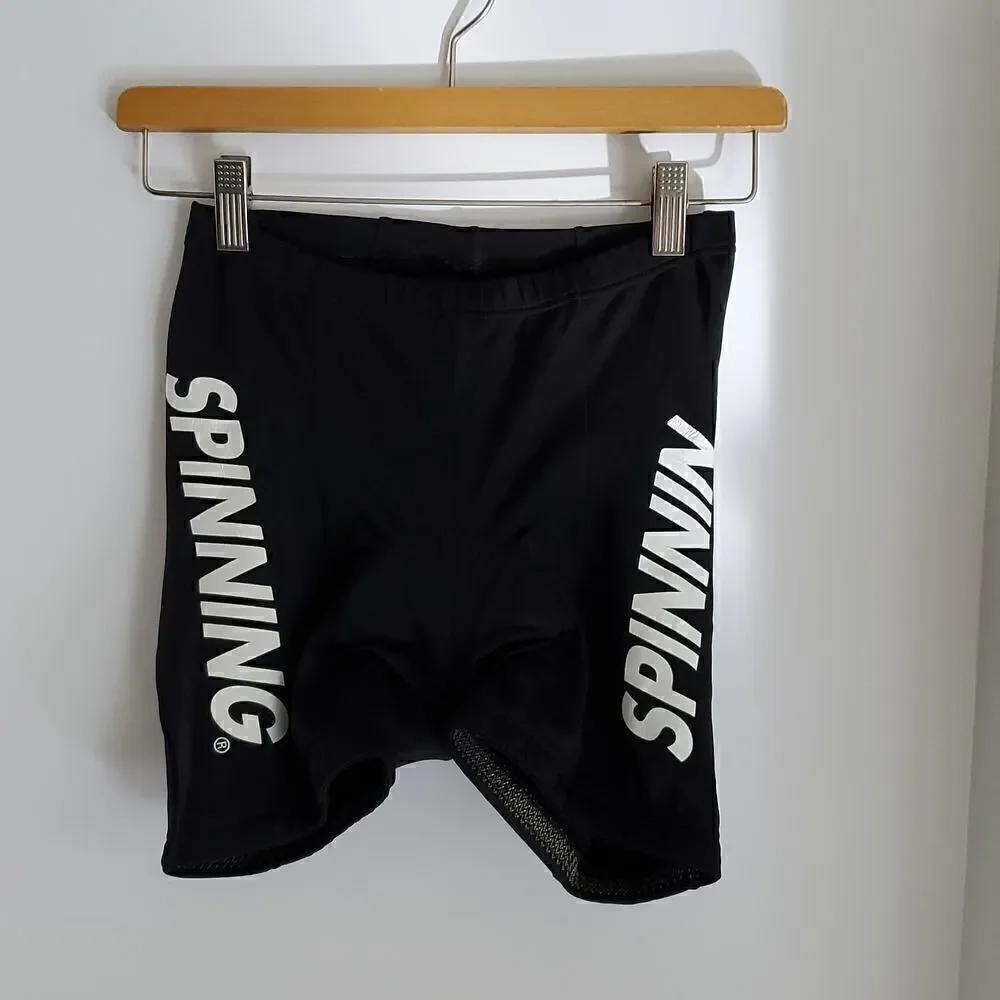 Mad Dogg Athletics Spinning Women's Black Padded Cycling Shorts Size M